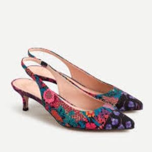 J CREW NWB Sophia Slingback Pump Liberty Print 8.5